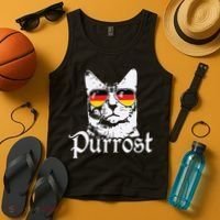 Purrost Cat Sunglasses German Flag Germany Prost Oktoberfest Tank Top thumb 4