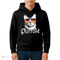 Purrost Cat Sunglasses German Flag Germany Prost Oktoberfest Kids Hoodie thumb 4