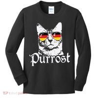 Purrost Cat Sunglasses German Flag Germany Prost Oktoberfest Kids Long Sleeve Shirt thumb 0