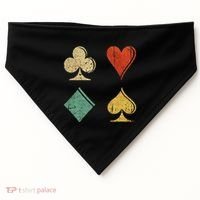 Playing Cards Spade Heart Diamond Club USA-Made Doggie Bandana thumb 0