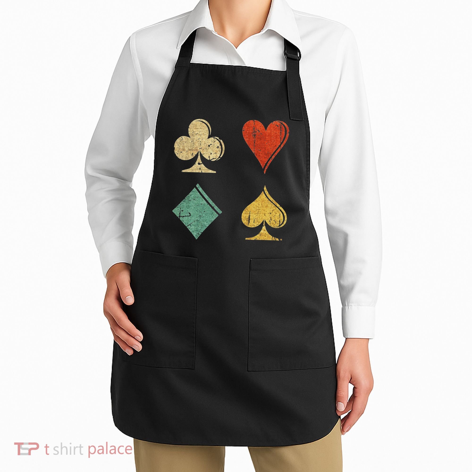 Playing Cards Spade Heart Diamond Club Apron