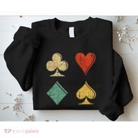 Playing Cards Spade Heart Diamond Club Sweatshirt thumb 2