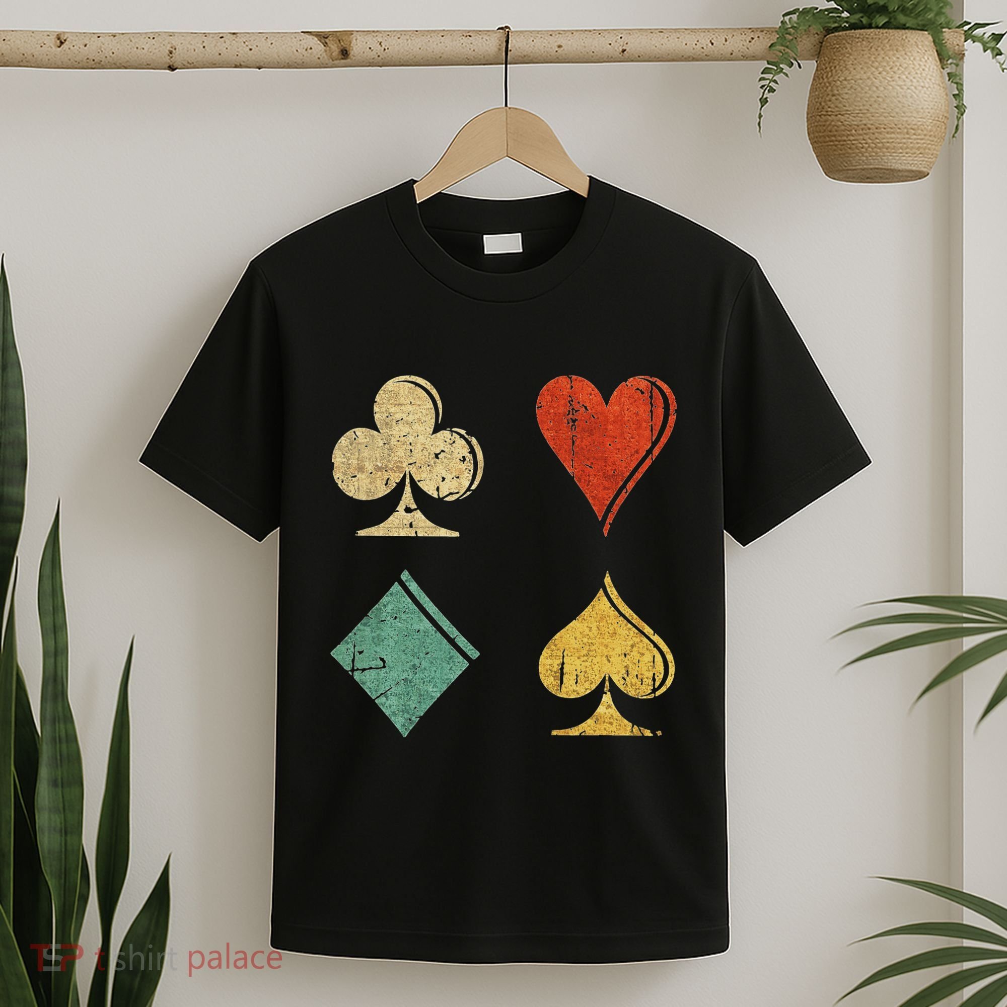 Playing Cards Spade Heart Diamond Club T-Shirt