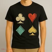 Playing Cards Spade Heart Diamond Club T-Shirt thumb 3