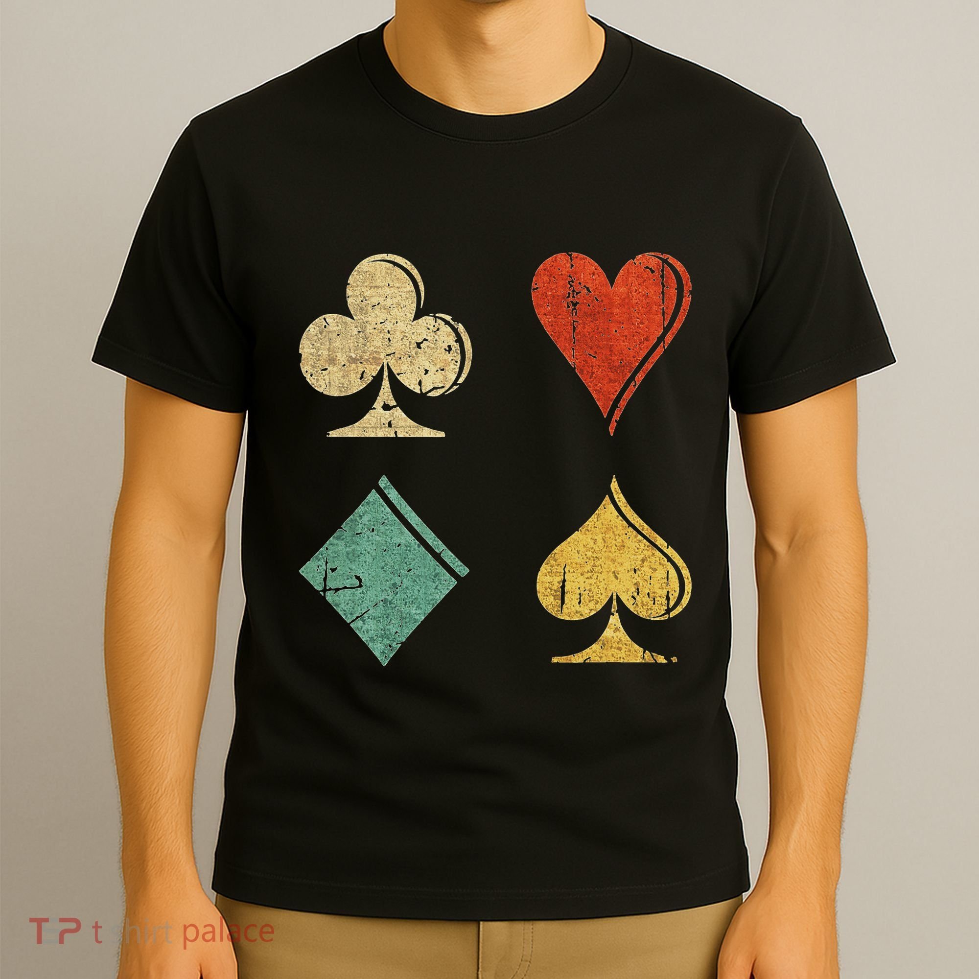 Playing Cards Spade Heart Diamond Club T-Shirt