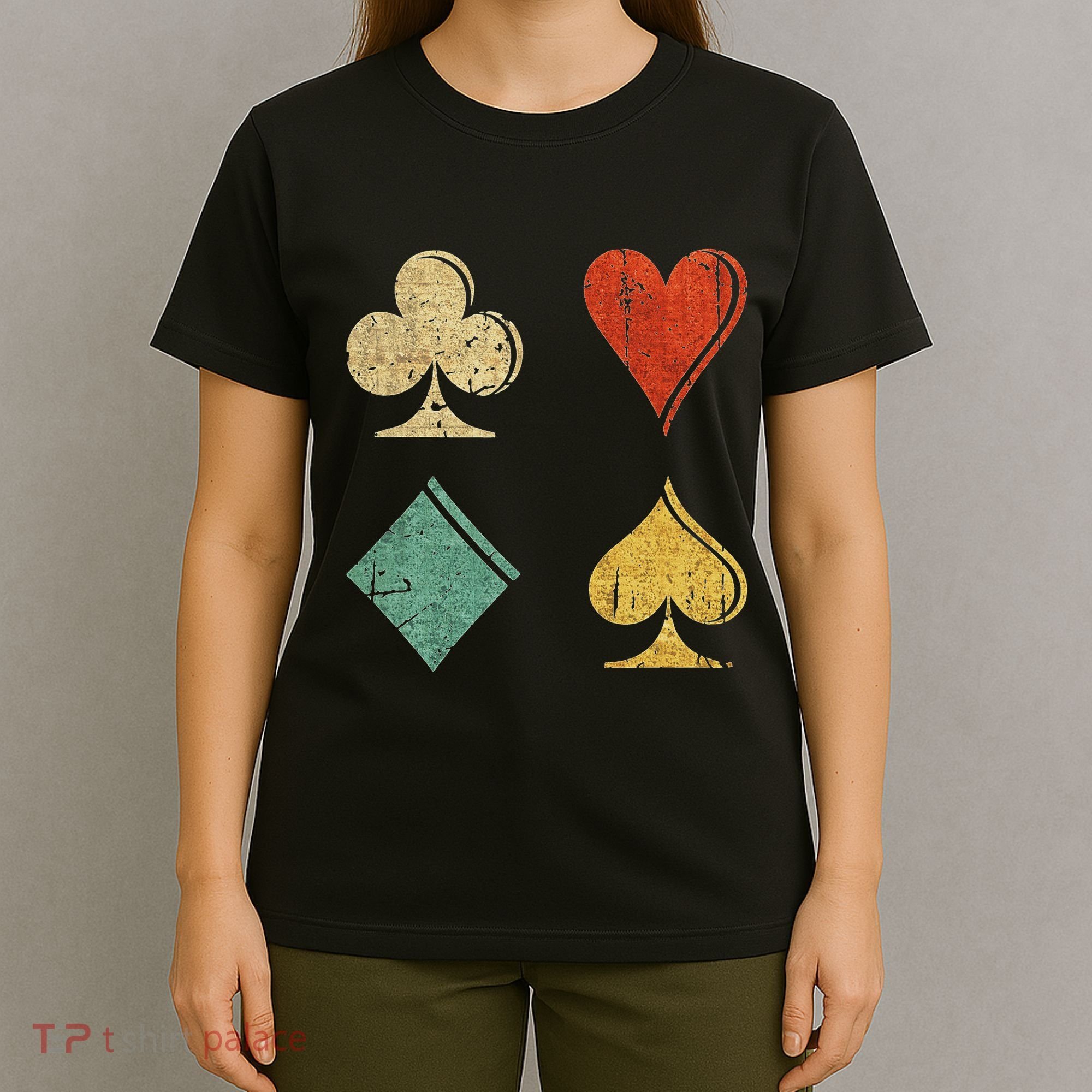 Playing Cards Spade Heart Diamond Club T-Shirt