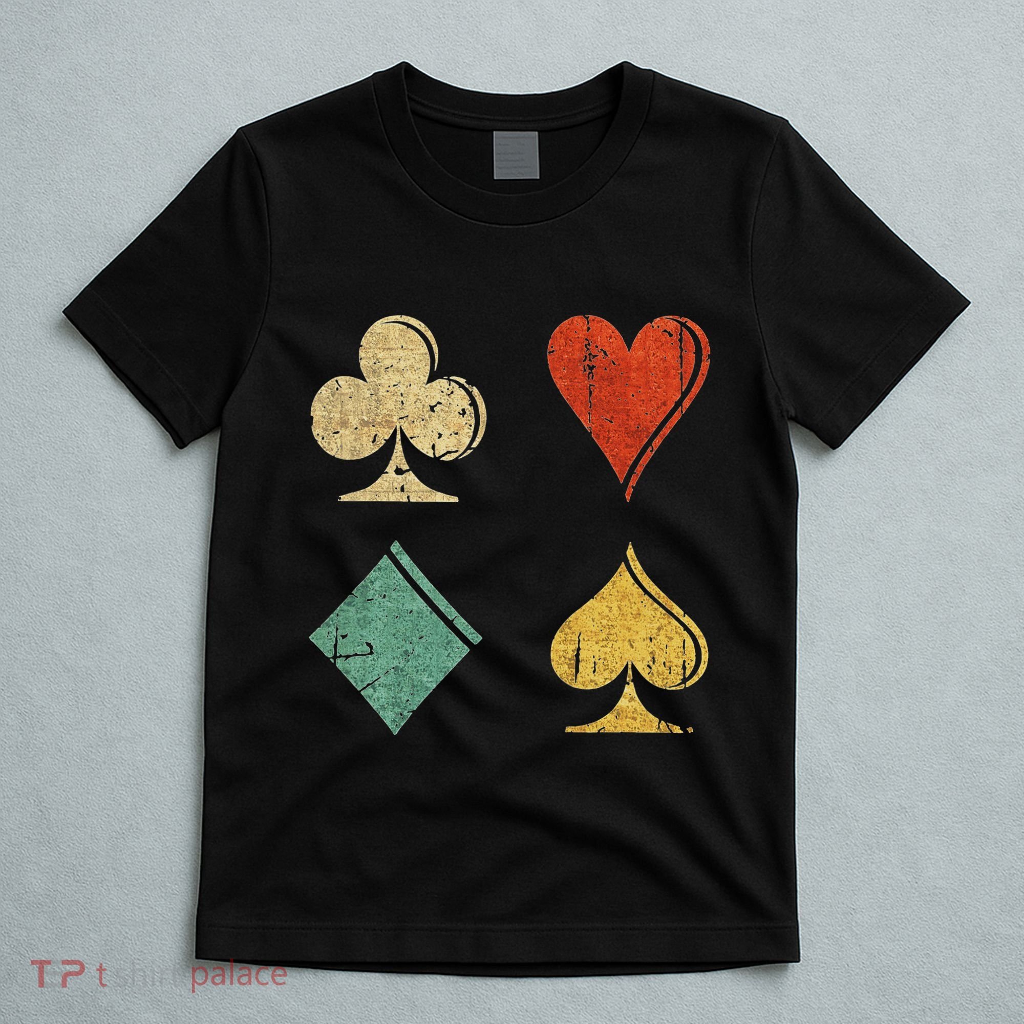 Playing Cards Spade Heart Diamond Club T-Shirt