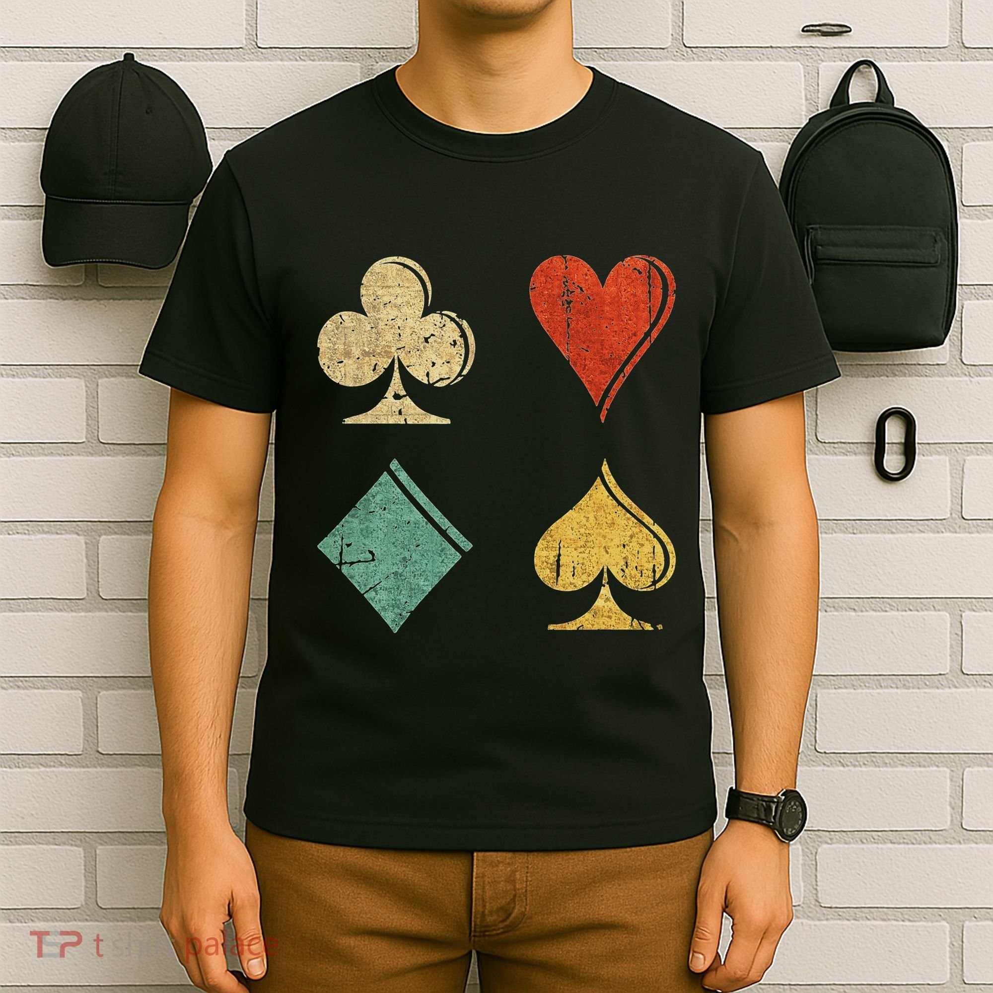 Playing Cards Spade Heart Diamond Club T-Shirt