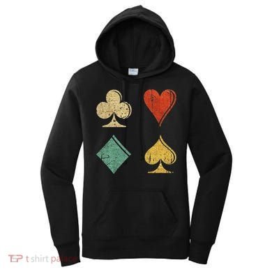 Playing Cards Spade Heart Diamond Club Women's Hoodie