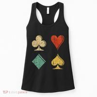 Playing Cards Spade Heart Diamond Club Women's Tank Top thumb 0