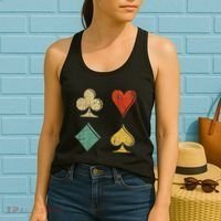 Playing Cards Spade Heart Diamond Club Women's Tank Top thumb 2