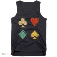 Playing Cards Spade Heart Diamond Club Tank Top thumb 0