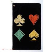 Playing Cards Spade Heart Diamond Club Golf Towel thumb 0