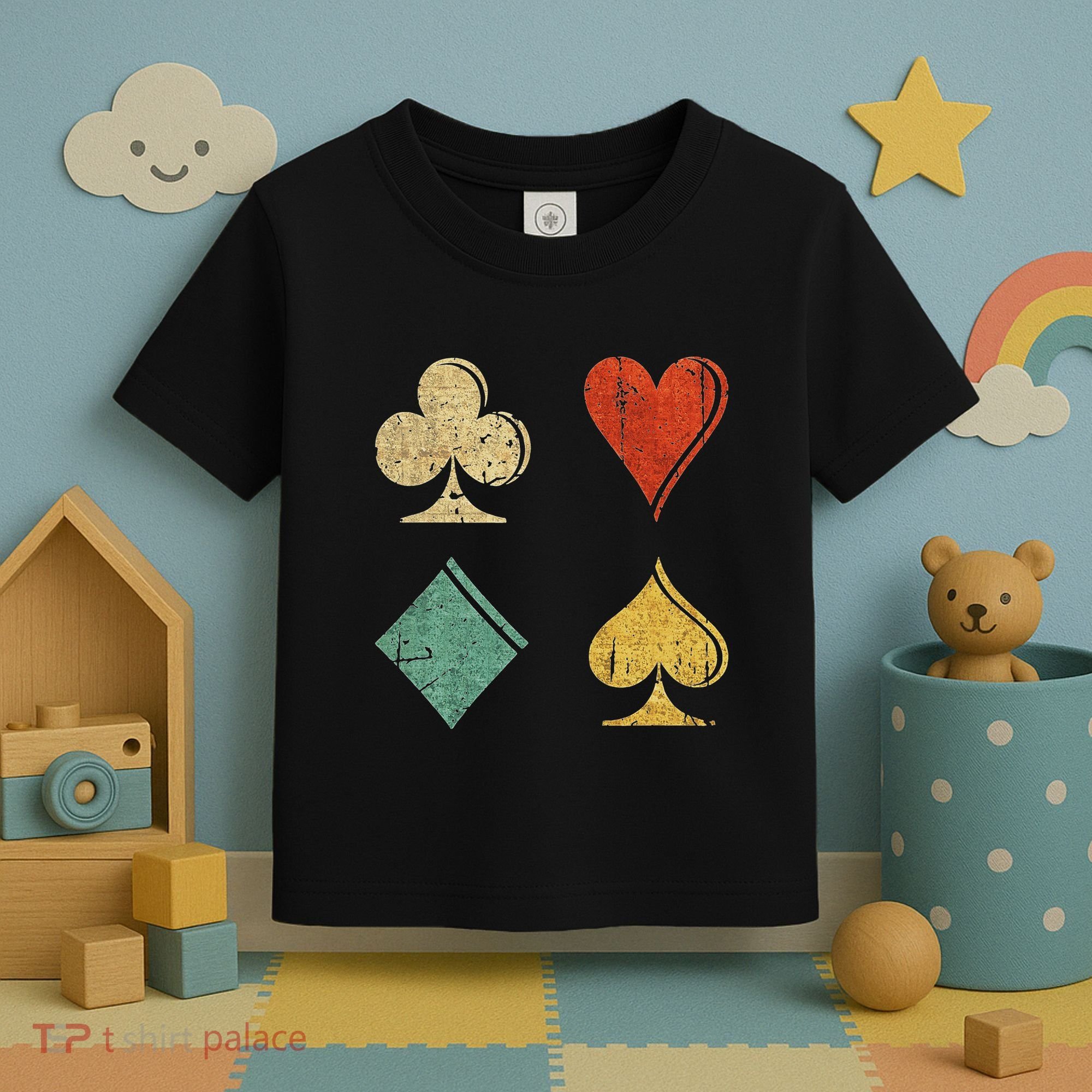 Playing Cards Spade Heart Diamond Club Toddler T-Shirt