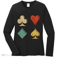 Playing Cards Spade Heart Diamond Club Women's Long Sleeve Shirt thumb 0