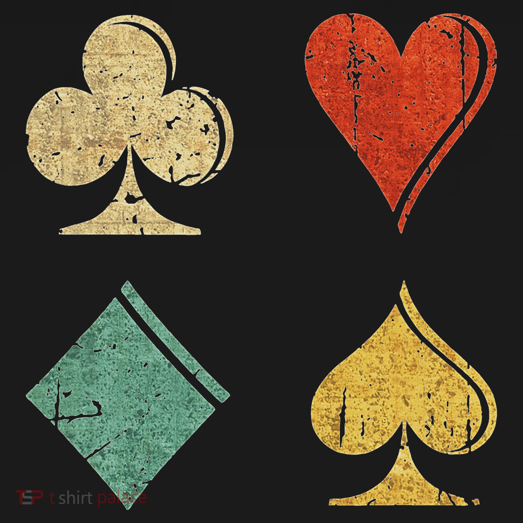 Playing Cards Spade Heart Diamond Club Women's Long Sleeve Shirt