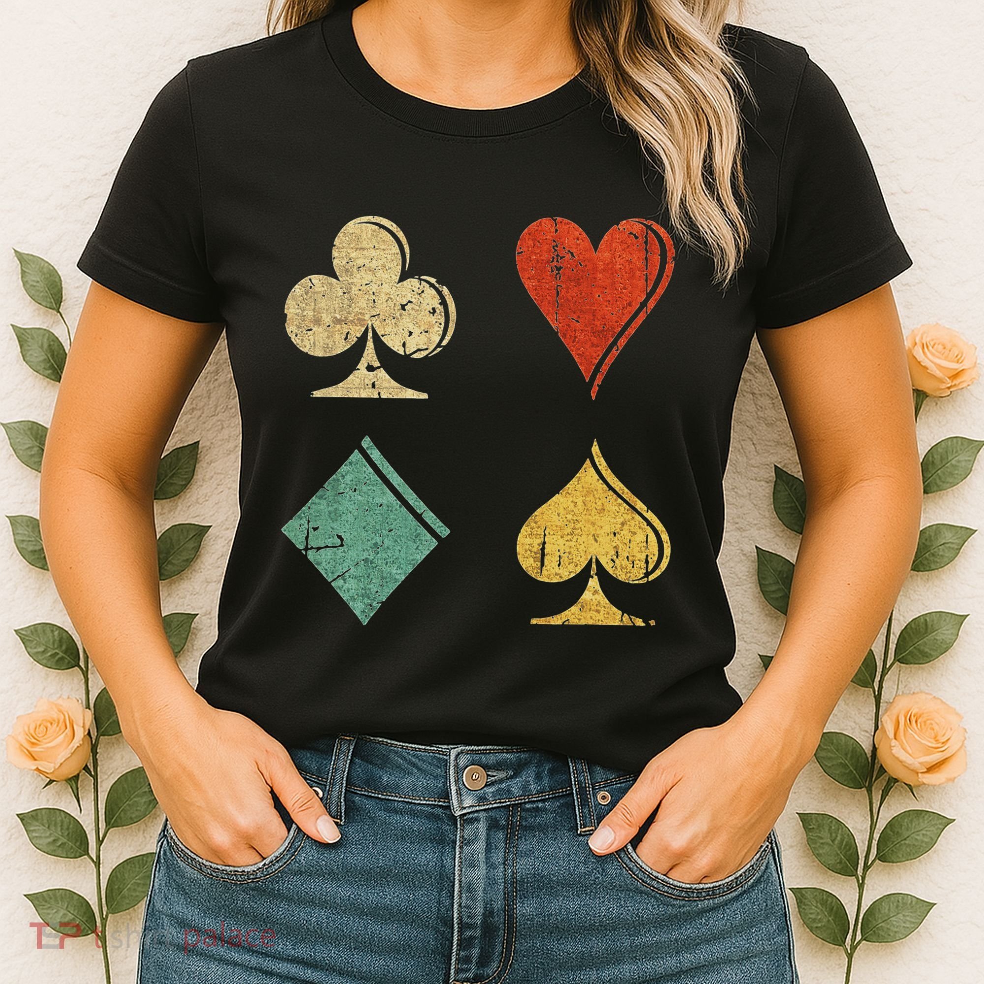 Playing Cards Spade Heart Diamond Club Women's T-Shirt