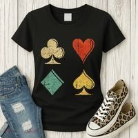 Playing Cards Spade Heart Diamond Club Women's T-Shirt thumb 3