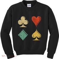 Playing Cards Spade Heart Diamond Club Kids Sweatshirt thumb 0