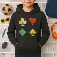 Playing Cards Spade Heart Diamond Club Kids Hoodie thumb 2