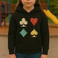 Playing Cards Spade Heart Diamond Club Kids Hoodie thumb 3