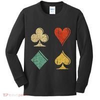Playing Cards Spade Heart Diamond Club Kids Long Sleeve Shirt thumb 0