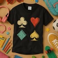 Playing Cards Spade Heart Diamond Club Kids T-Shirt thumb 3