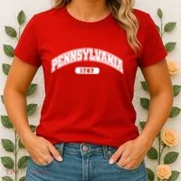Pennsylvania Collegiate Style 1787 Women's T-Shirt thumb 2