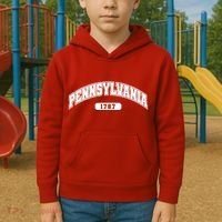 Pennsylvania Collegiate Style 1787 Kids Hoodie thumb 2