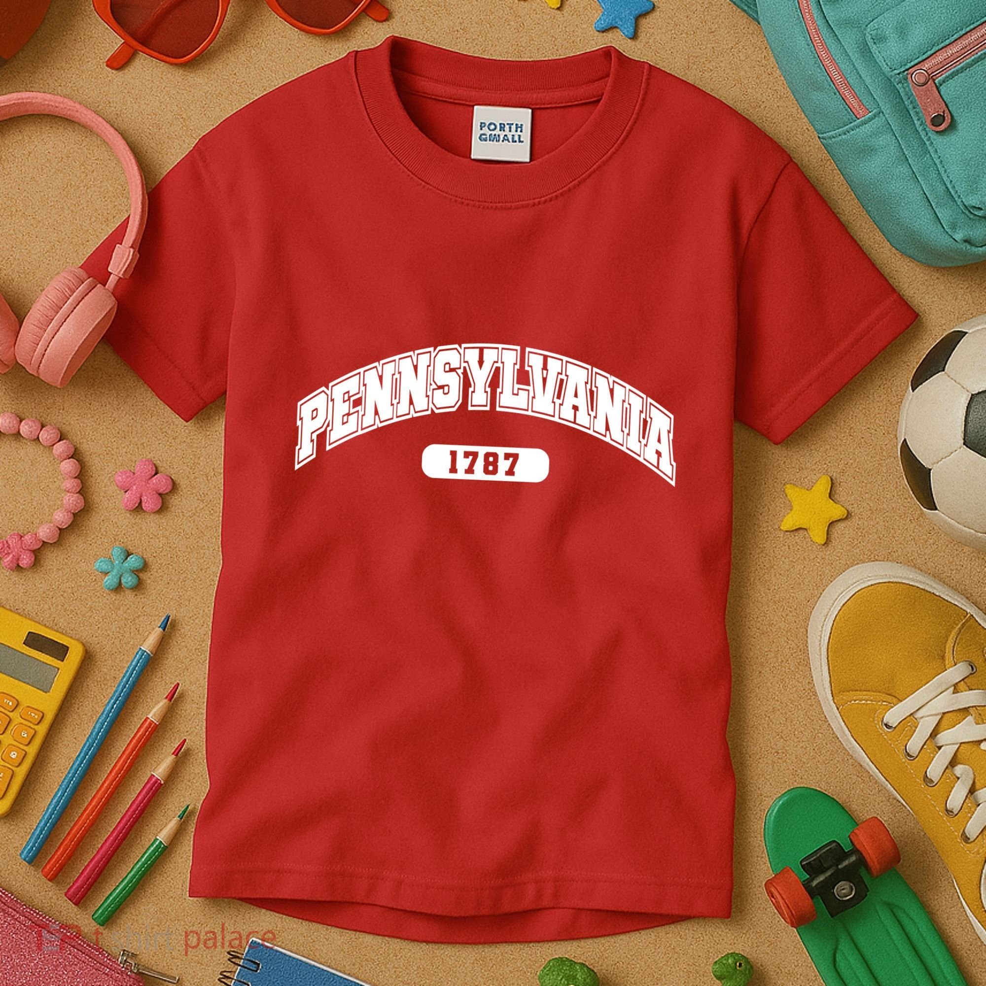 Pennsylvania Collegiate Style 1787 Kids T-Shirt