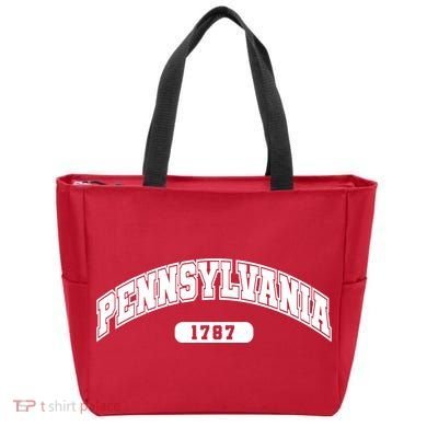 Pennsylvania Collegiate Style 1787 Tote Bag