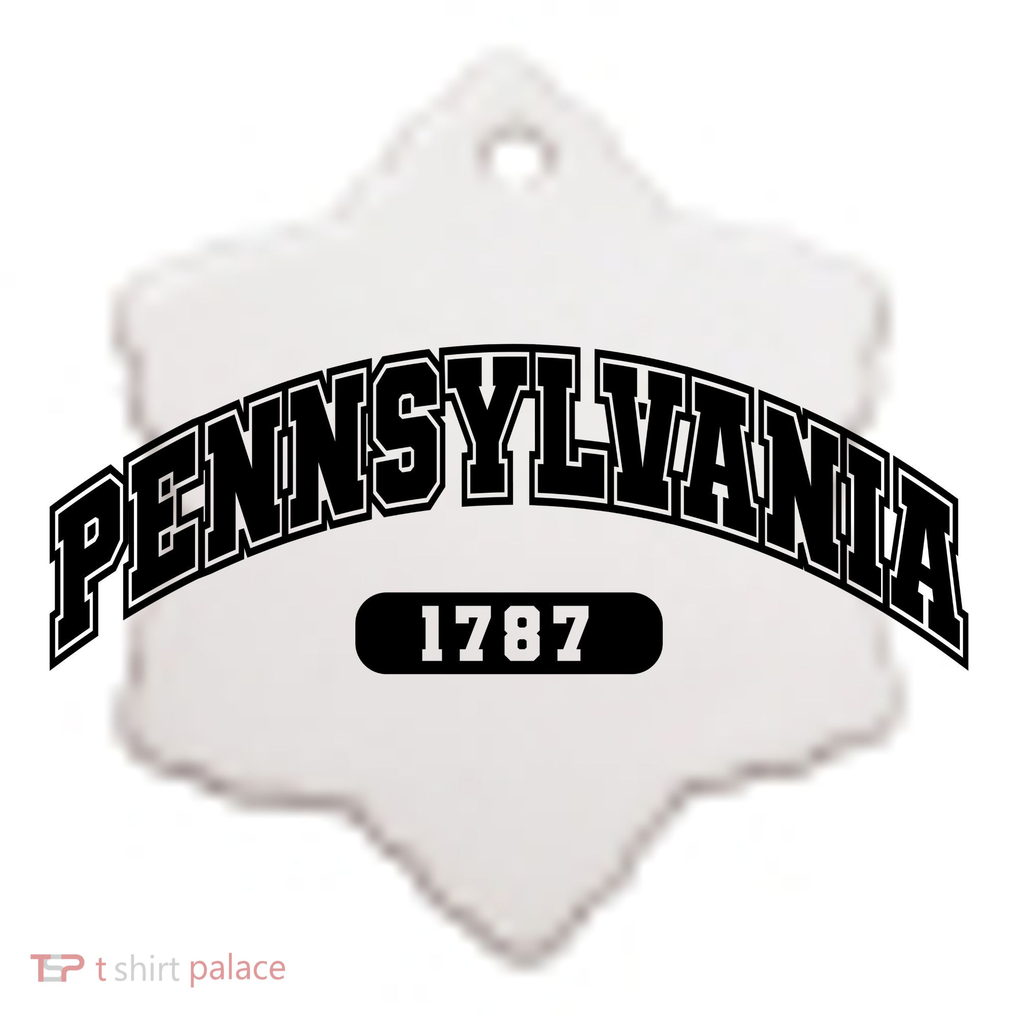 Pennsylvania Collegiate Style 1787 Ceramic Ornament