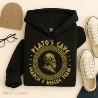 Platos Cave Search And Rescue Teams Funny Philosophy Hoodie thumb 4