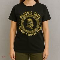 Platos Cave Search And Rescue Teams Funny Philosophy T-Shirt thumb 4
