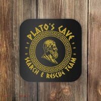 Platos Cave Search And Rescue Teams Funny Philosophy Coaster thumb 0