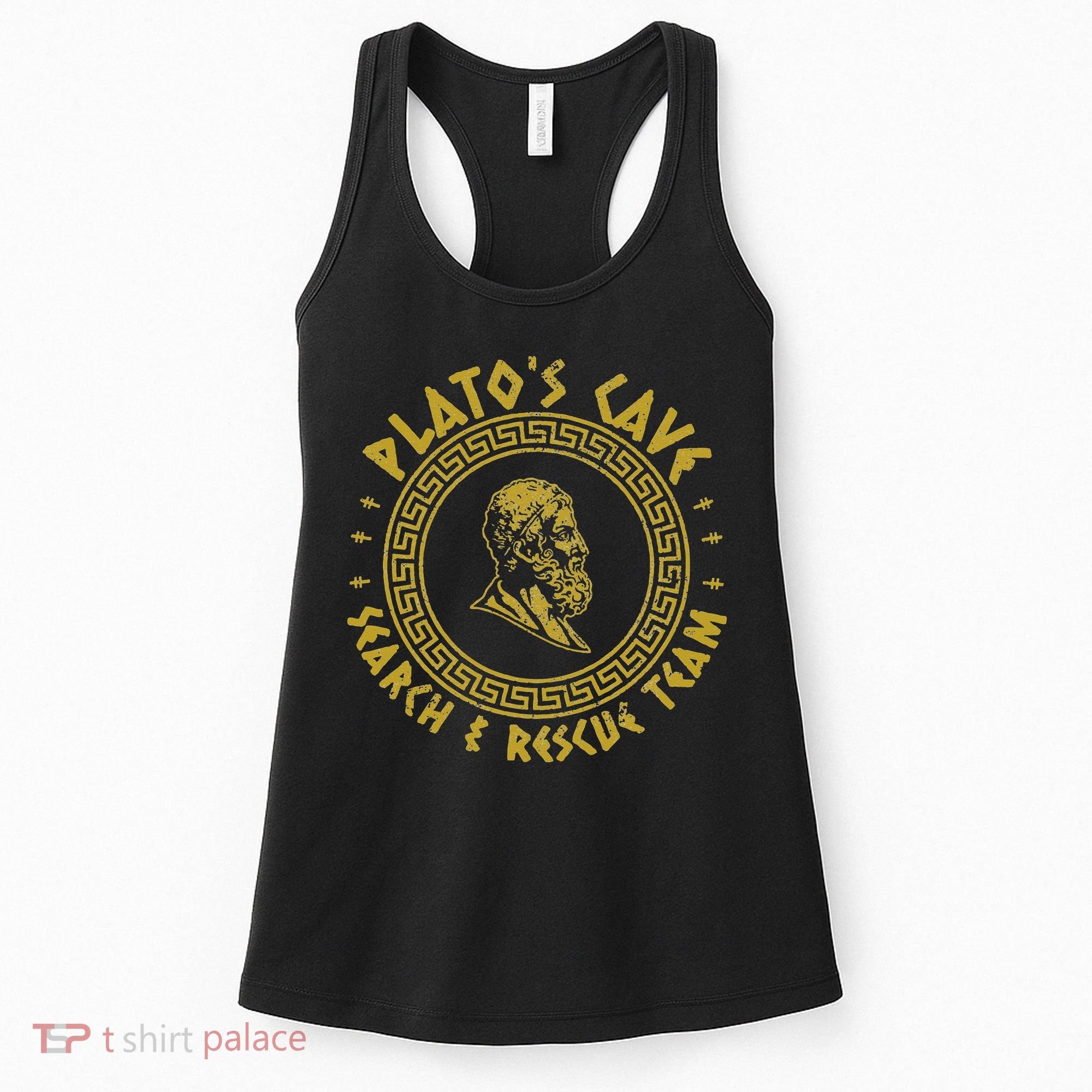Platos Cave Search And Rescue Teams Funny Philosophy Women's Tank Top