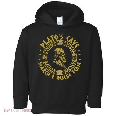 Platos Cave Search And Rescue Teams Funny Philosophy Toddler Hoodie
