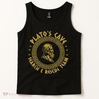 Platos Cave Search And Rescue Teams Funny Philosophy Tank Top thumb 2