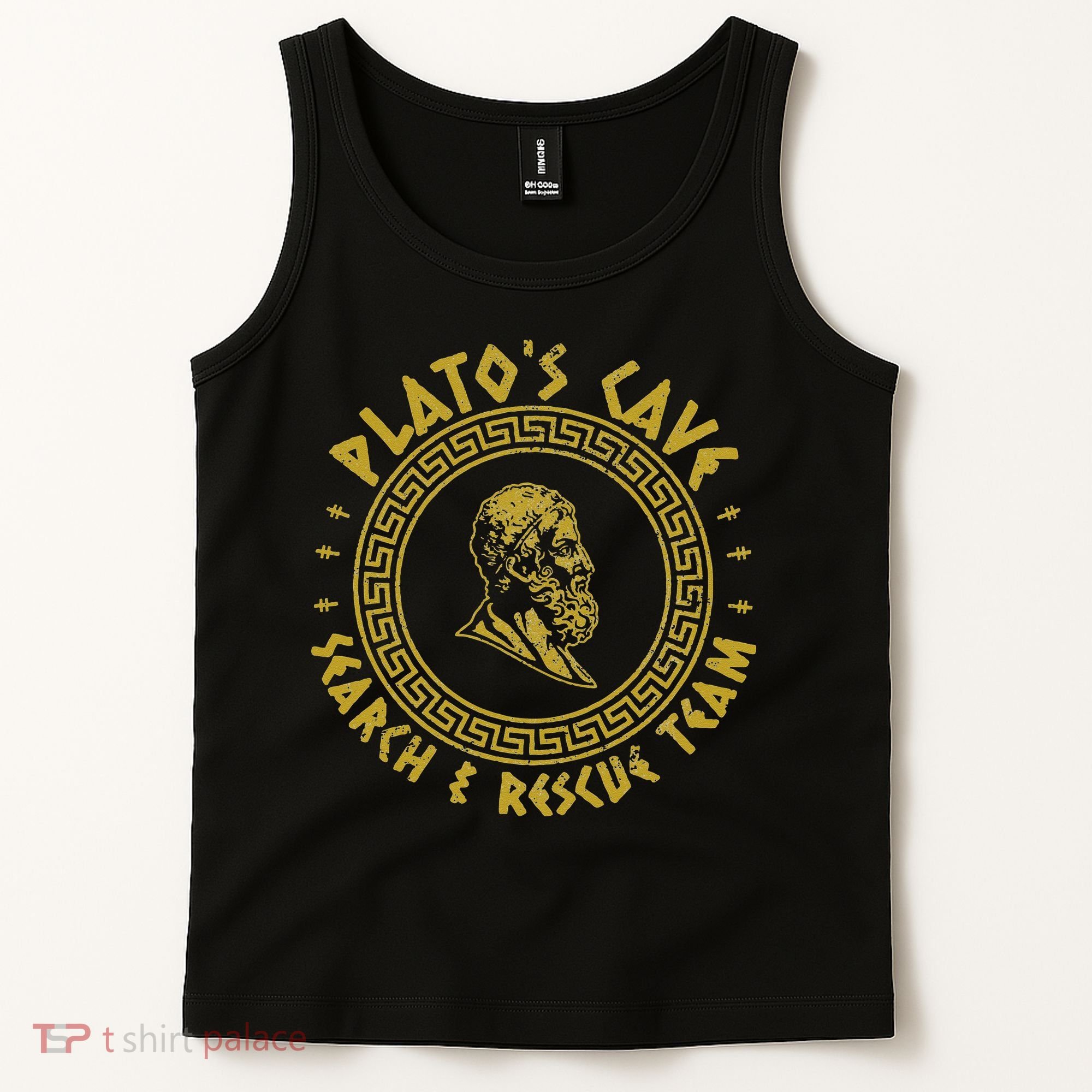 Platos Cave Search And Rescue Teams Funny Philosophy Tank Top