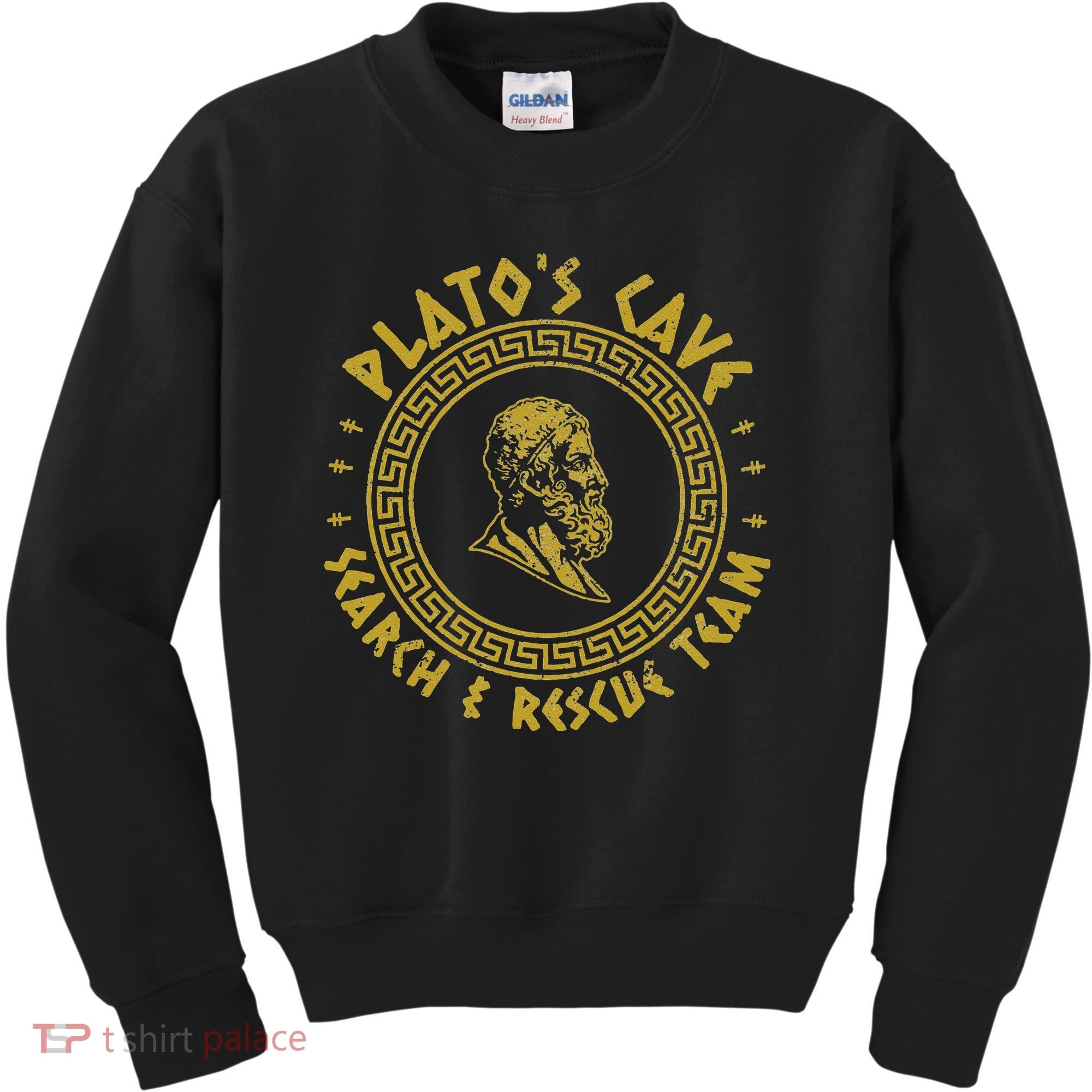 Platos Cave Search And Rescue Teams Funny Philosophy Kids Sweatshirt