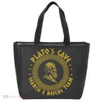 Platos Cave Search And Rescue Teams Funny Philosophy Tote Bag thumb 0