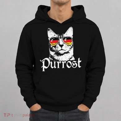 Purrost Cat Sunglasses German Flag Germany Prost Oktoberfest Hoodie