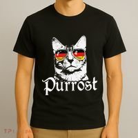 Purrost Cat Sunglasses German Flag Germany Prost Oktoberfest T-Shirt thumb 3