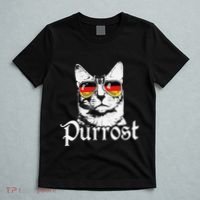 Purrost Cat Sunglasses German Flag Germany Prost Oktoberfest T-Shirt thumb 5