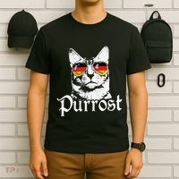 Purrost Cat Sunglasses German Flag Germany Prost Oktoberfest T-Shirt thumb 6