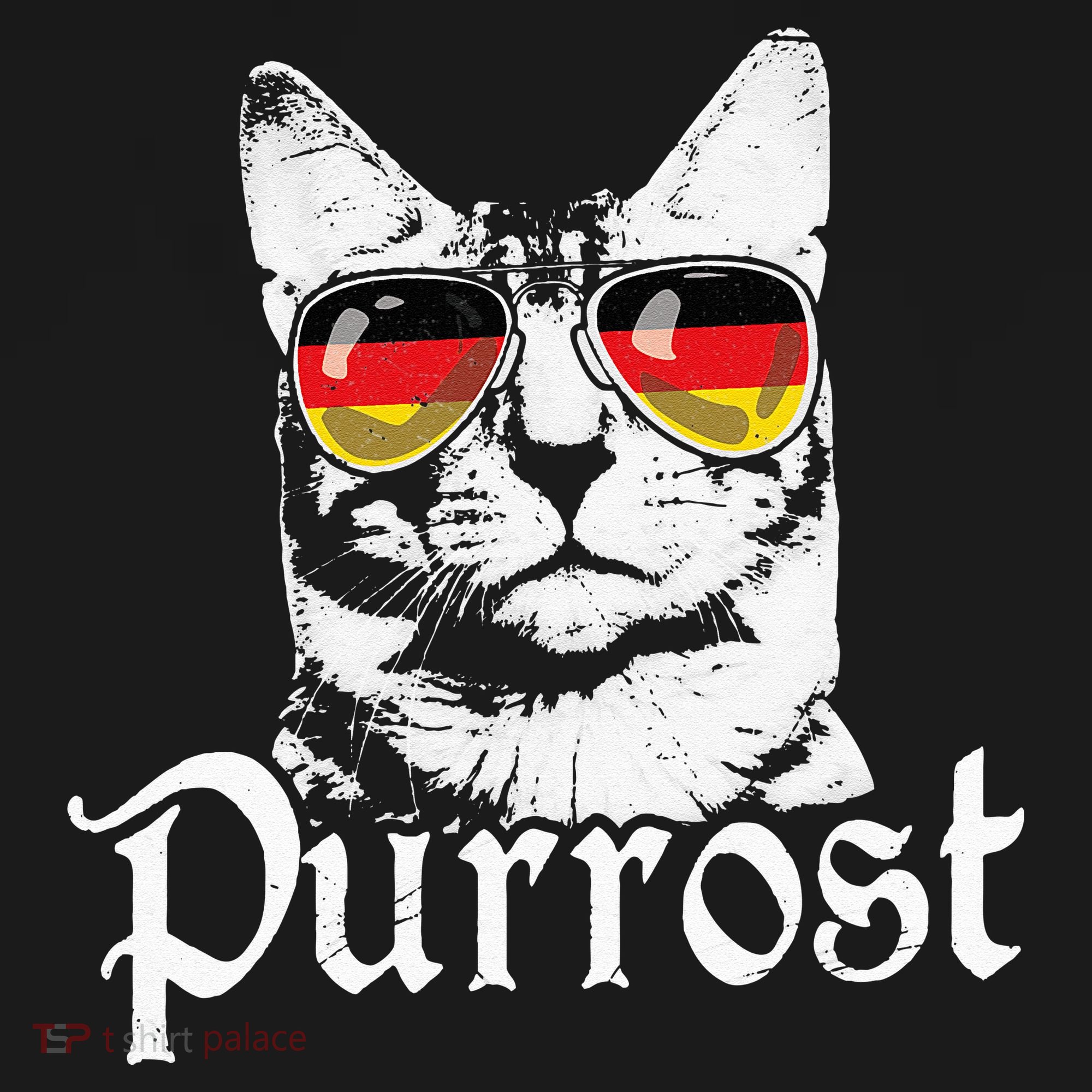 Purrost Cat Sunglasses German Flag Germany Prost Oktoberfest Pajama Set