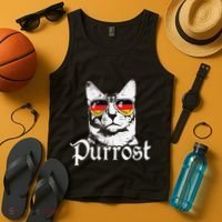Purrost Cat Sunglasses German Flag Germany Prost Oktoberfest Tank Top thumb 4