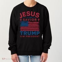 Patriotic Christian Support Graphic Women's Sweatshirt thumb 0