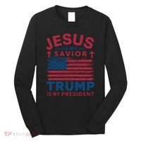 Patriotic Christian Support Graphic Long Sleeve Shirt thumb 0