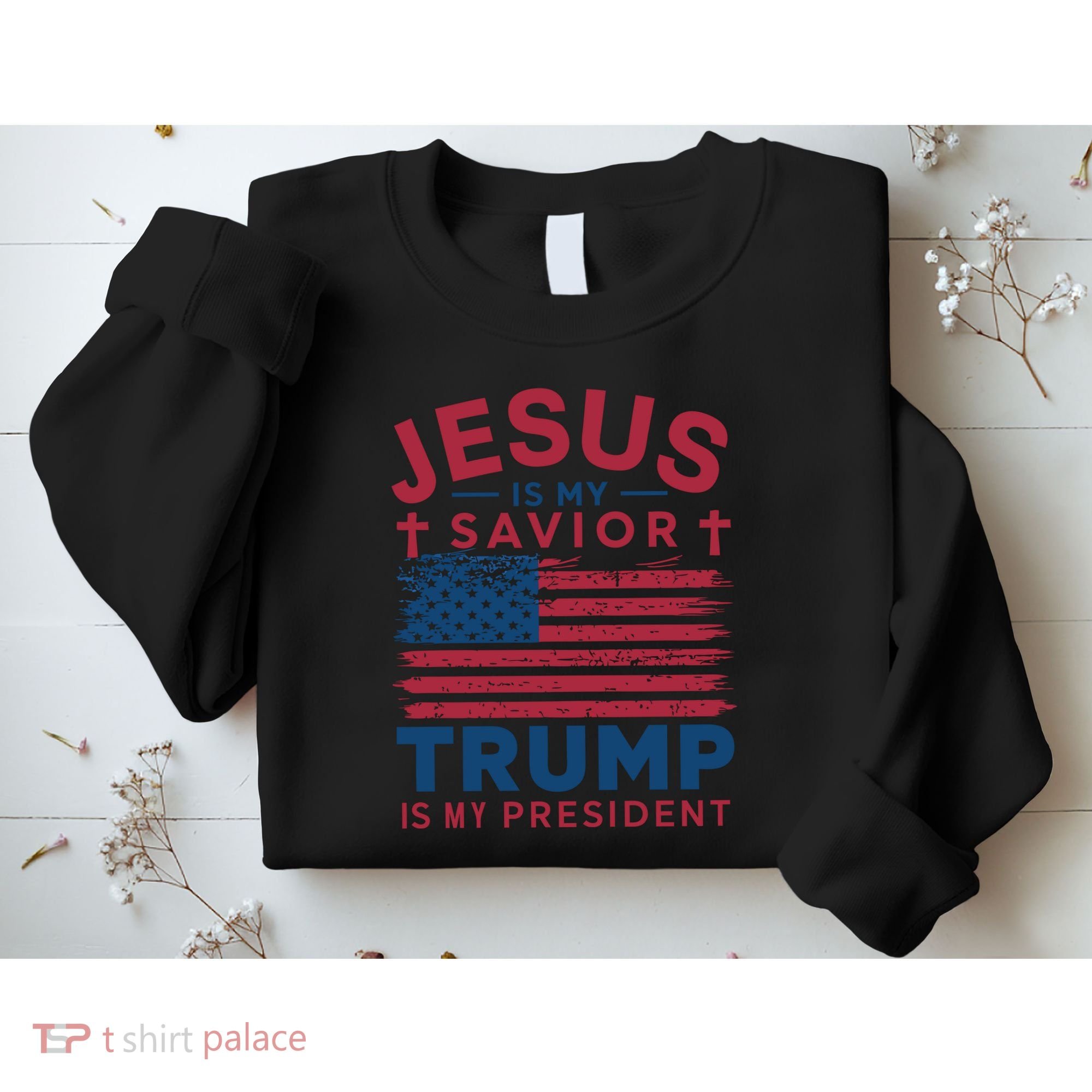 Patriotic Christian Support Graphic Sweatshirt
